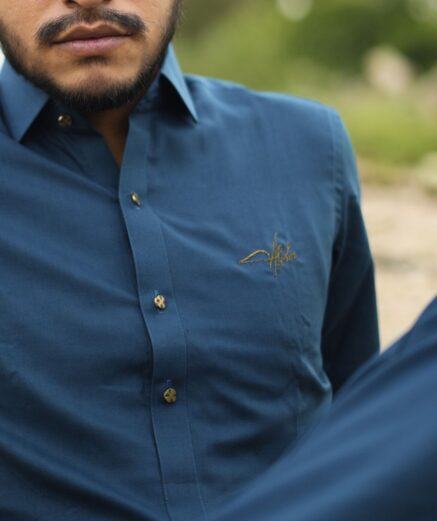 Teal Blue Shalwar Kameez