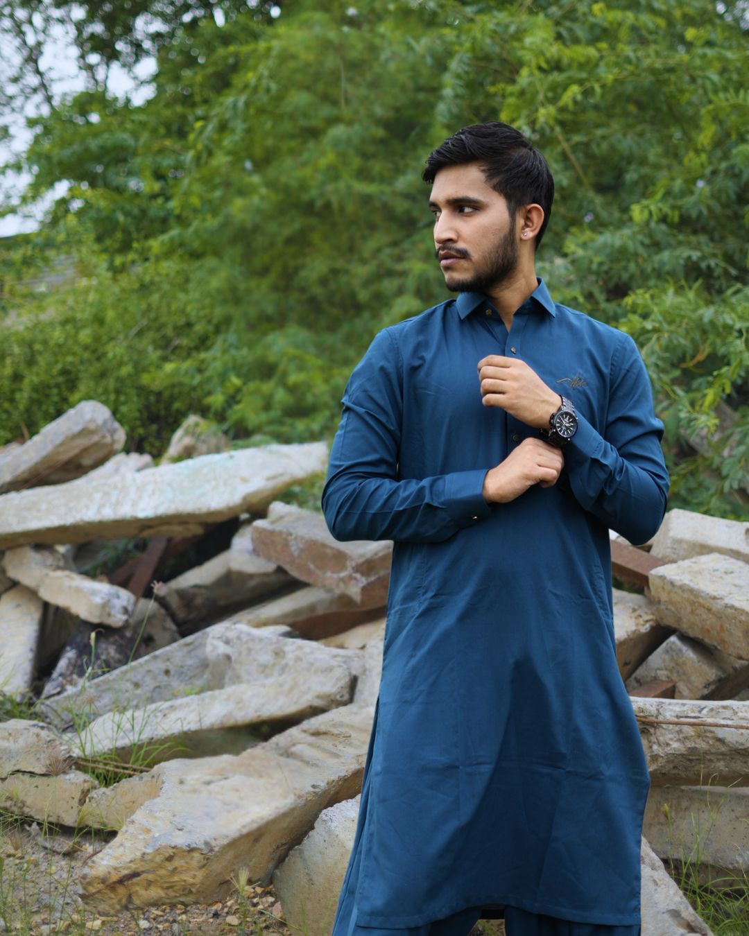 11 Teal Blue Shalwar Kameez
